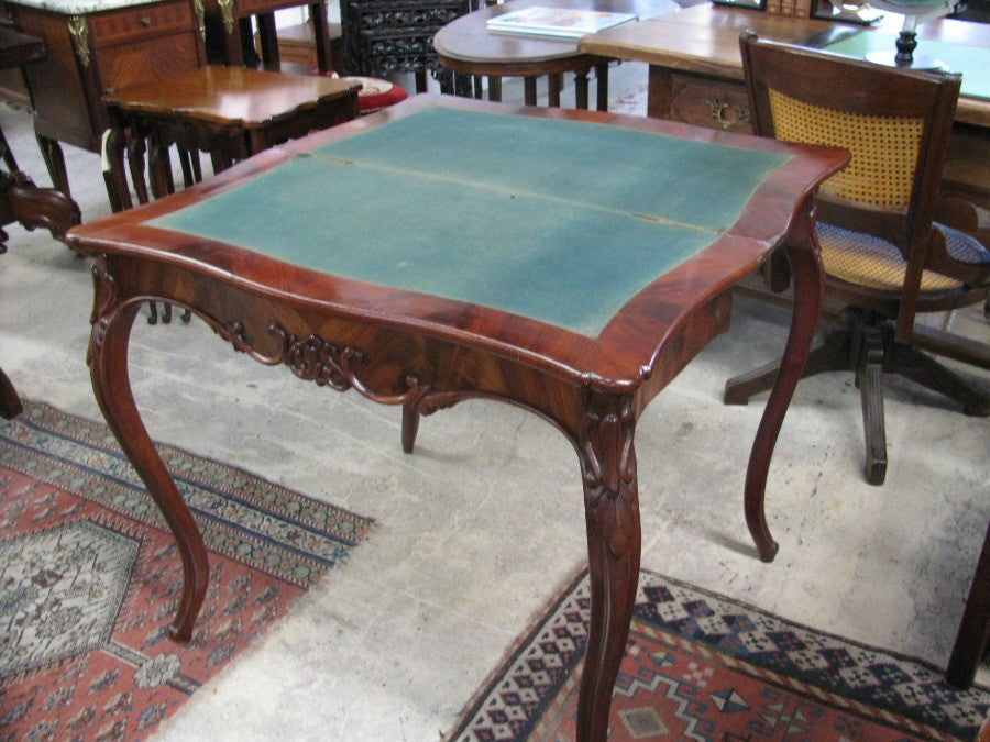 French Flame Mahogany Console Table
