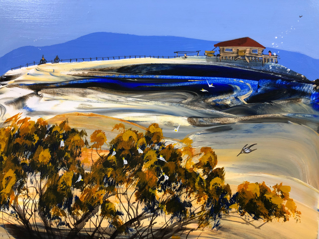Adam Bogusz "Waiting For Rain" Oil On Board