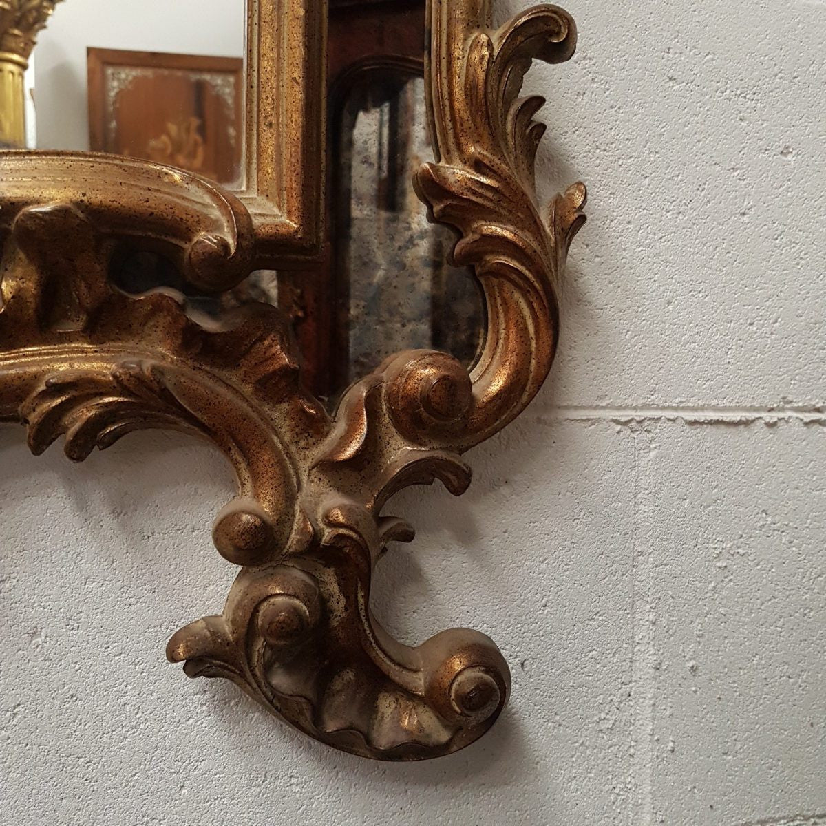 Italian Gilt Cushion Mirror
