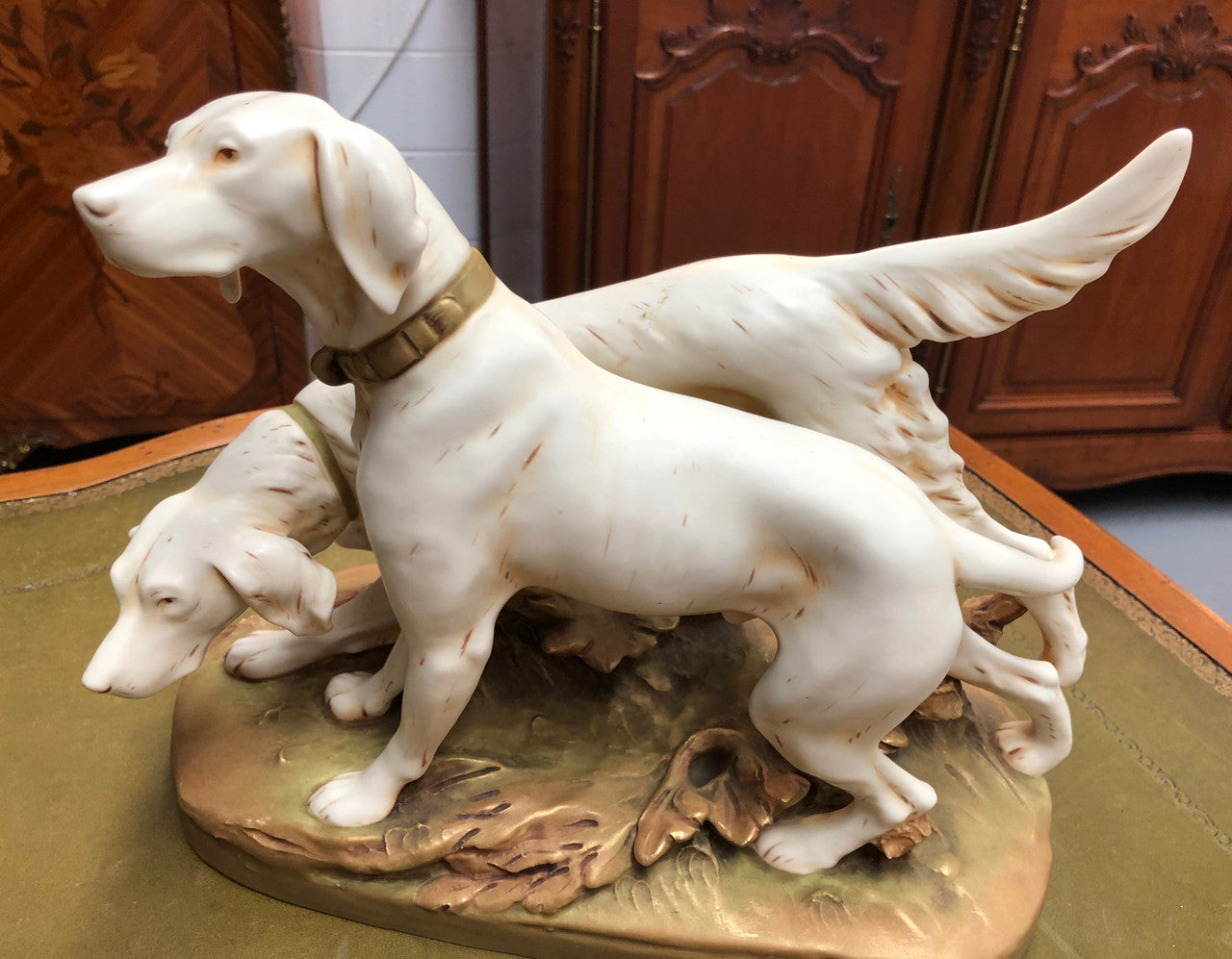 Beautiful Amphora Dogs Statue