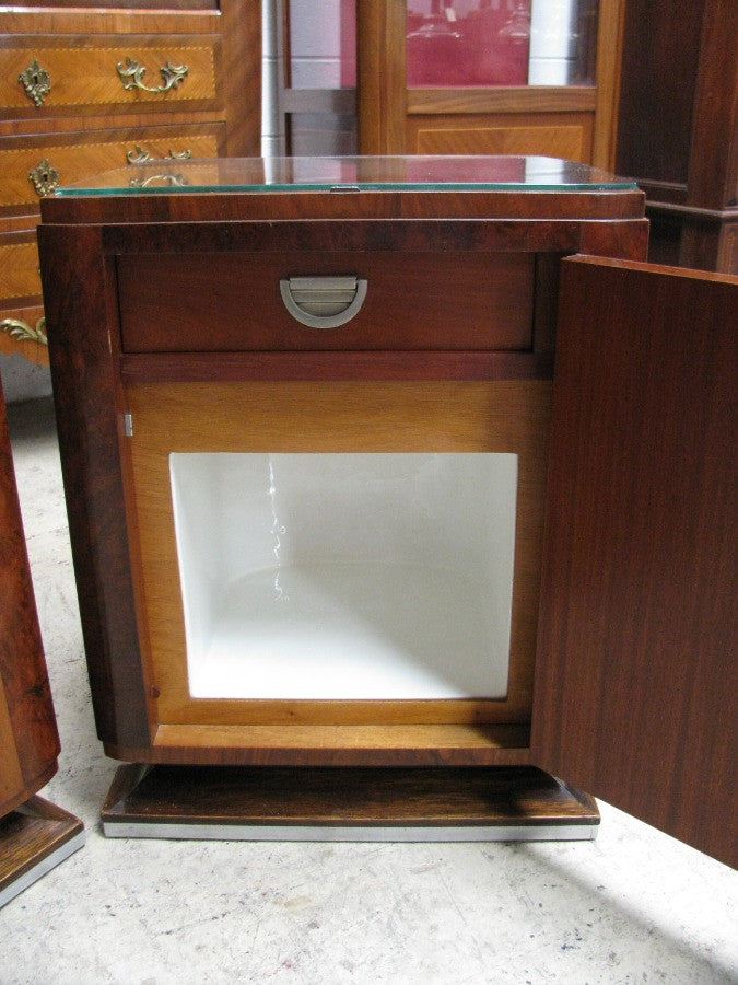 French Art Deco Bedside Cabinets