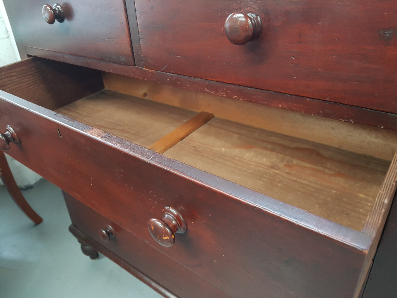 Victorian Cedar Chest Of Five Drawers