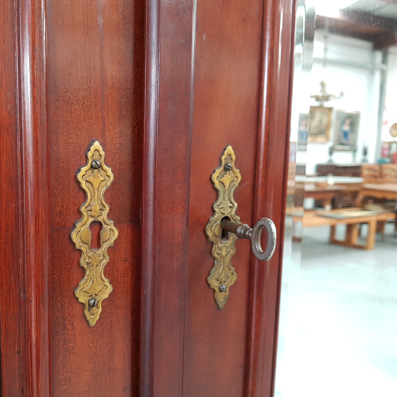 A stunning example of a great quality Antique French Henry II mahogany, Armoire in great condition. With superb crisp carvings and beautifully turned and detailed columns and a lovely mellow colour and in great condition. Circa 1880.