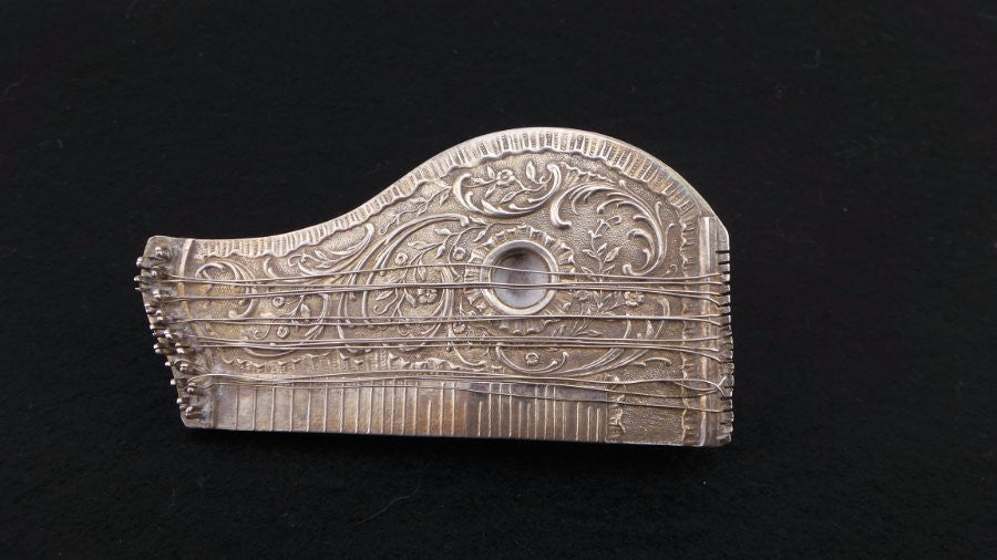Antique French Silver Zither