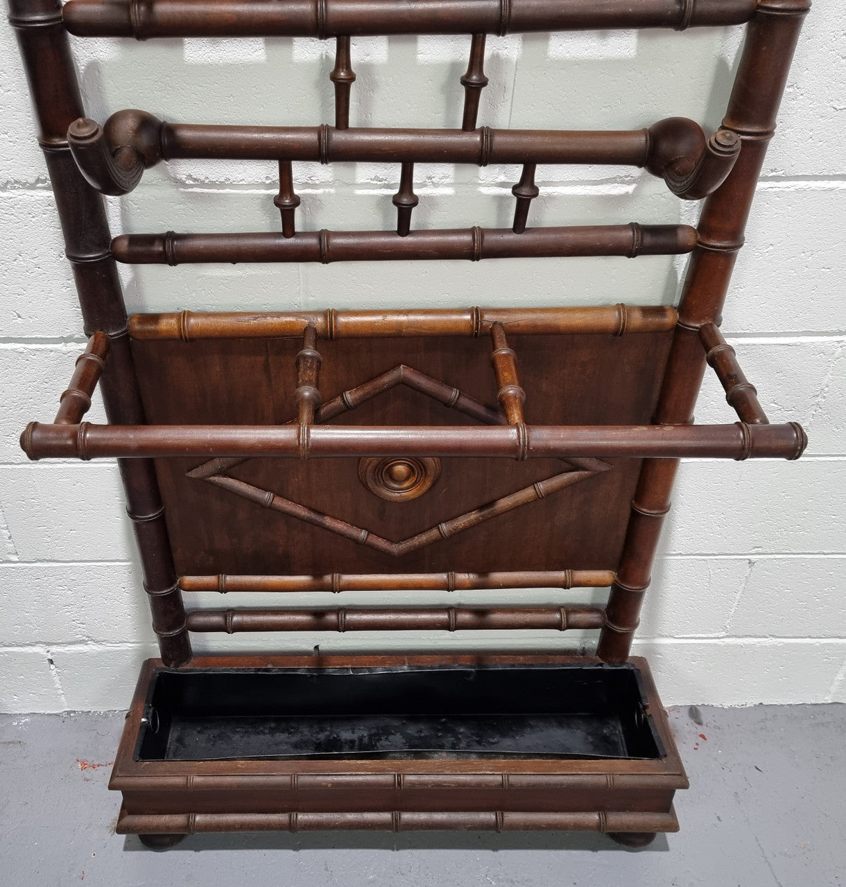 Stunning Antique French Faux Bamboo Hallstand
