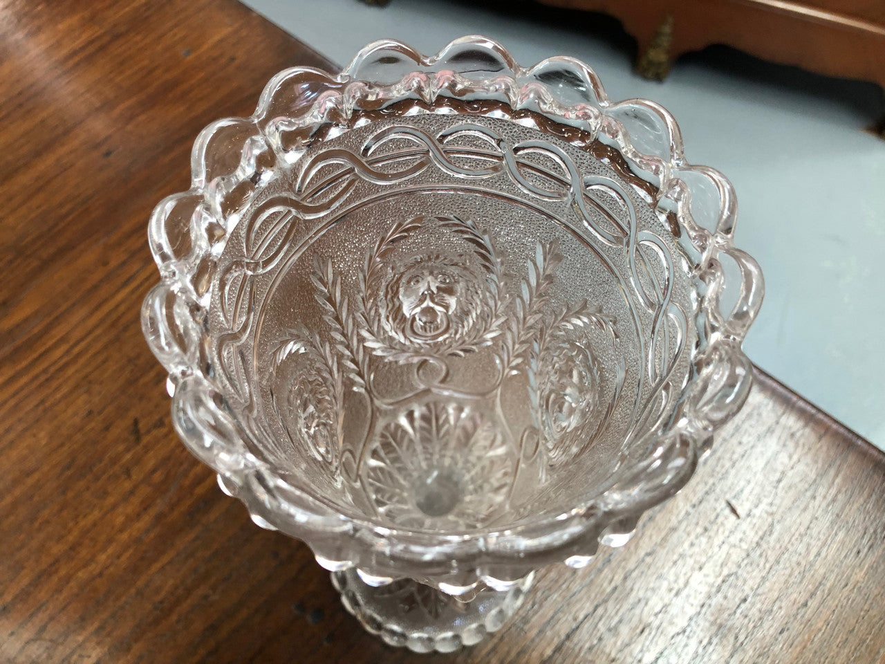 19 th Century Davidsons Glass Vase
