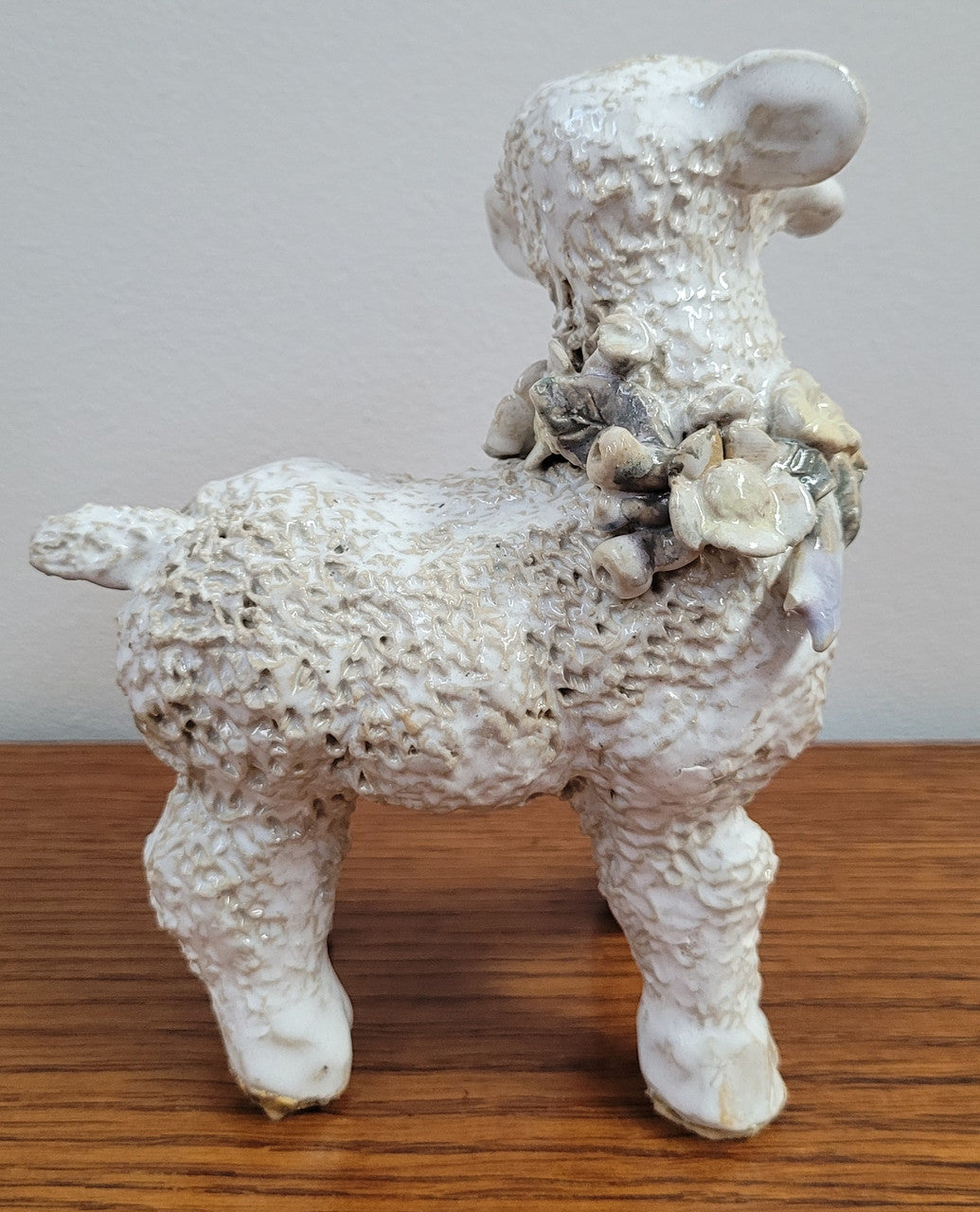 Hand Made Glazed Terra Cotta Sheep signed “Giel”. In good condition.