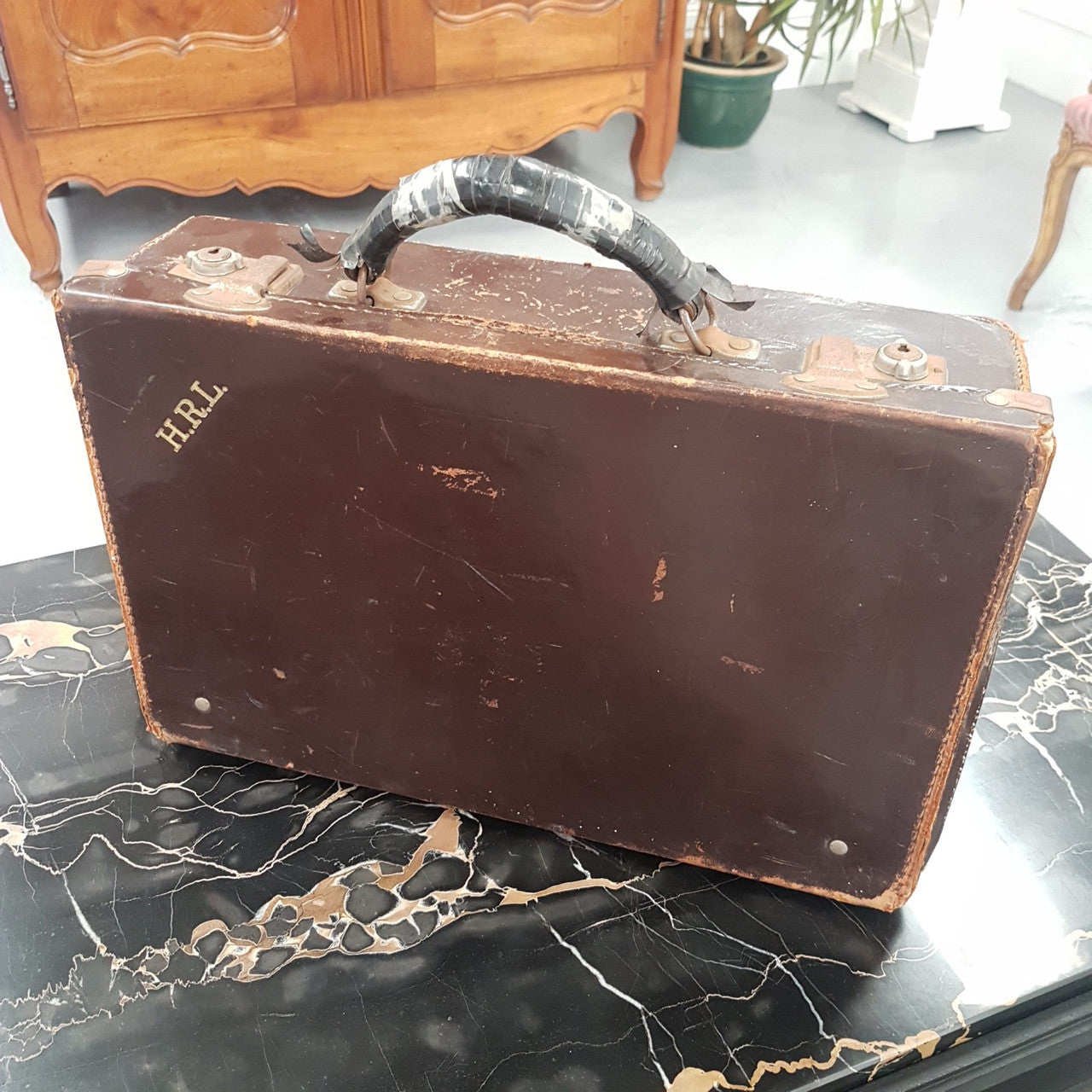 Vintage Leather Suitcase