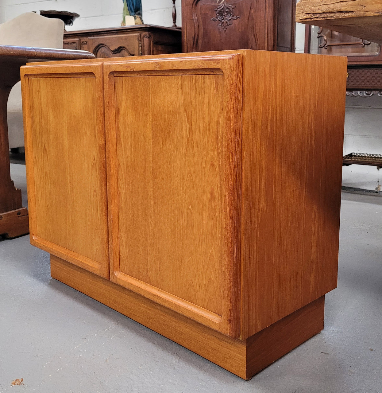 Lovely Vintage Teak two door cabinet ideal for a television cabinet in good original condition.