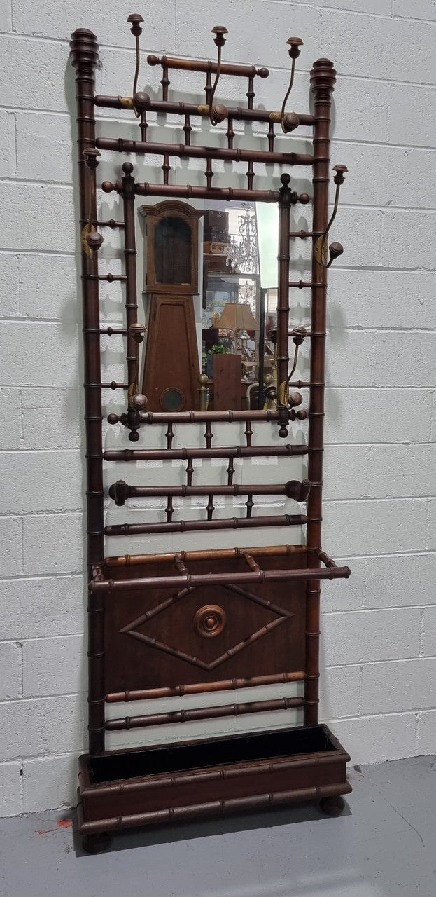 Stunning Antique French Faux Bamboo Hallstand