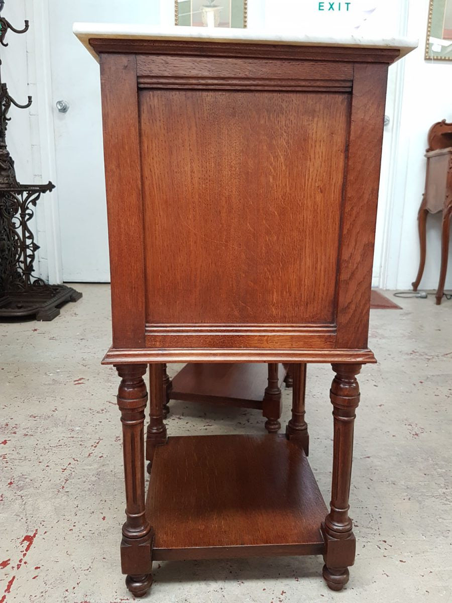 French Oak Bedside Cabinets-1