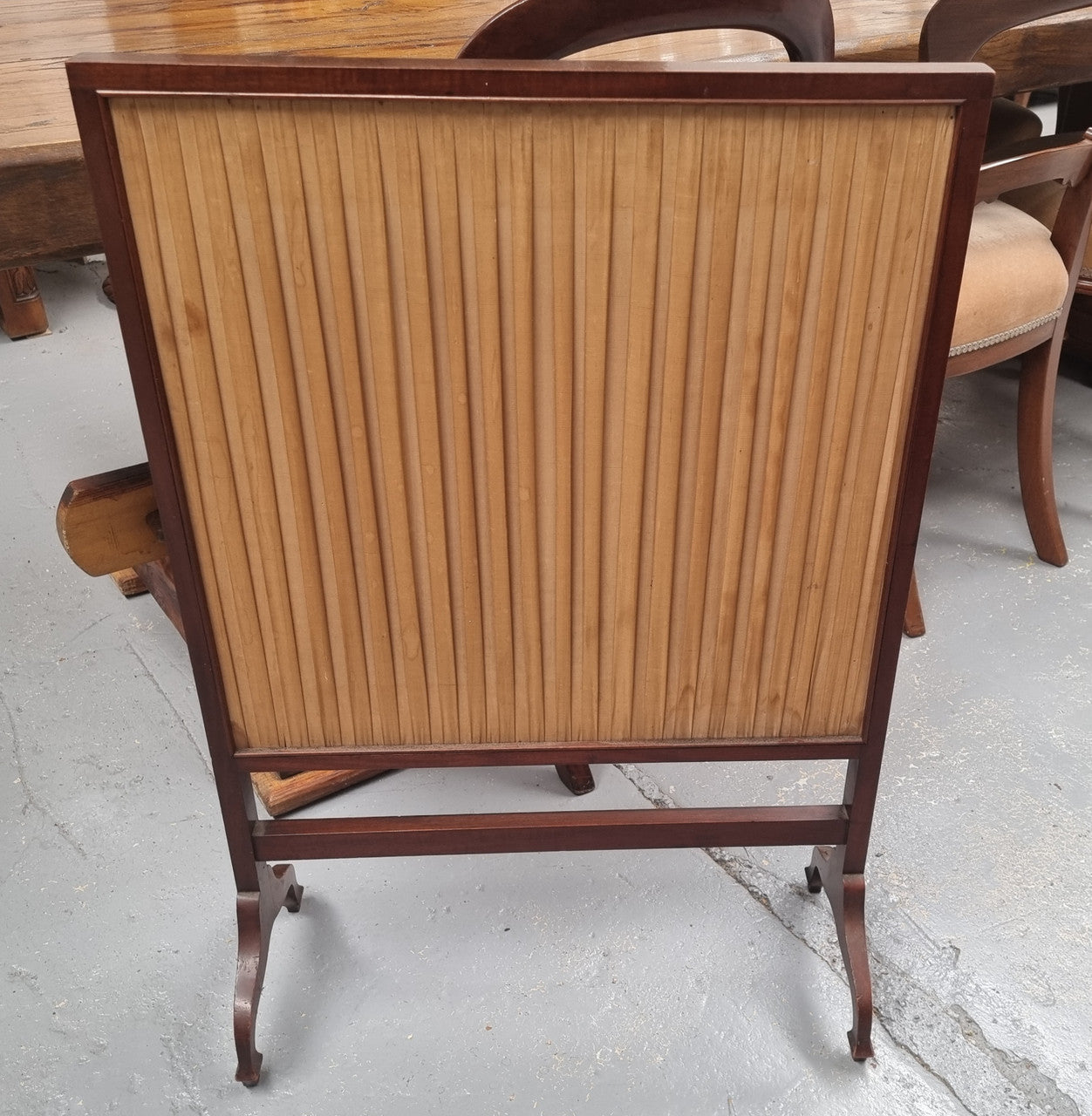 Hand Stitched Tapestry Wooden Framed Fire Screen