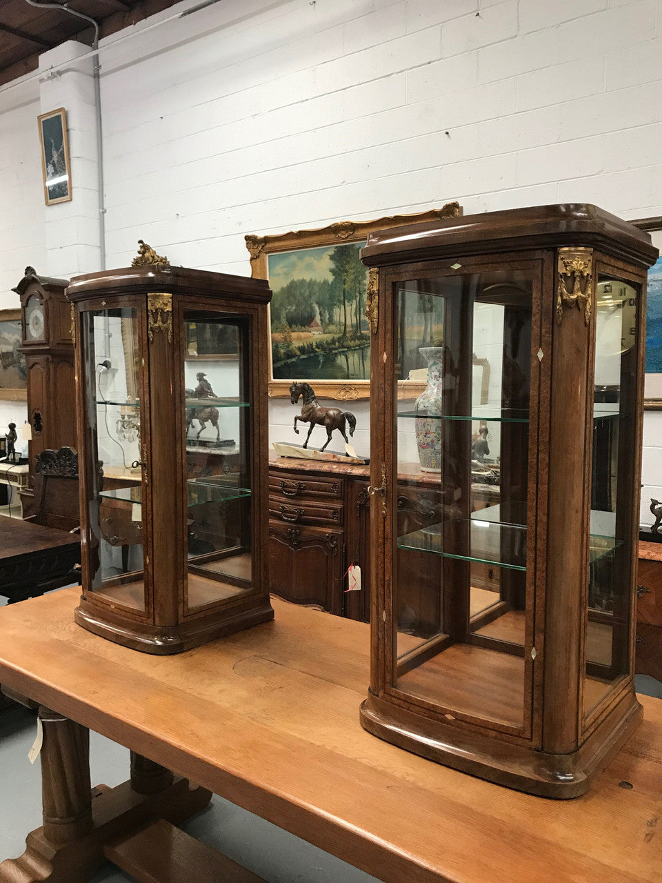 Stunning Pair of French Table Top Display Cabinets