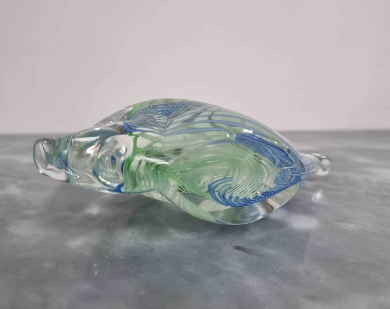 Murano Glass Latticino Swirl Fish