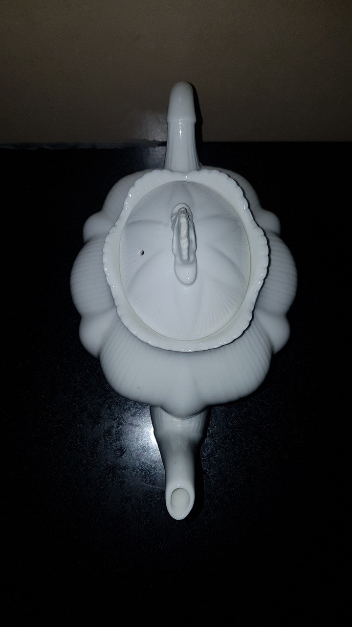 White Porcelain Shelley Teapot