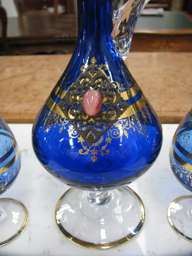 Venetian Decanter and Goblets