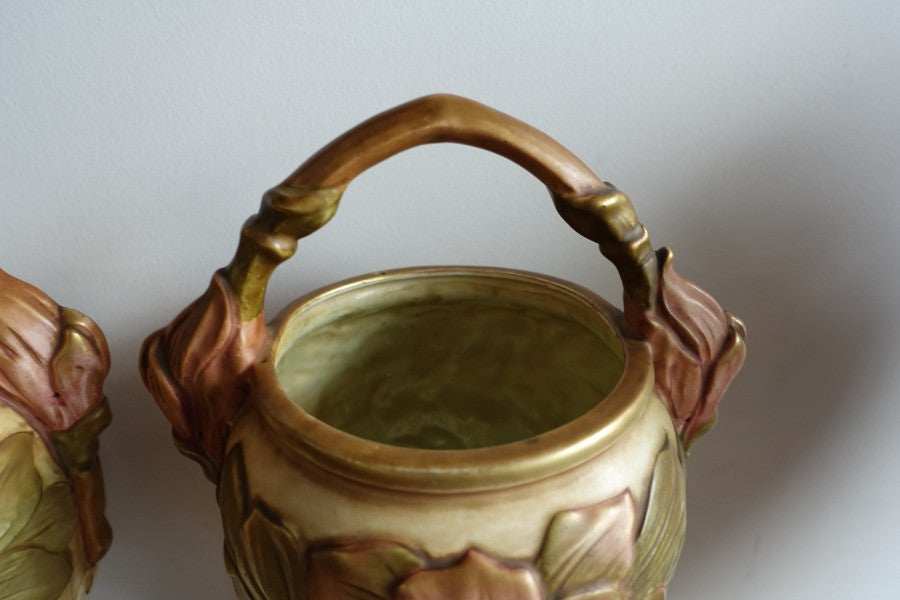 Pair of Art Nouveau Amphora Vases