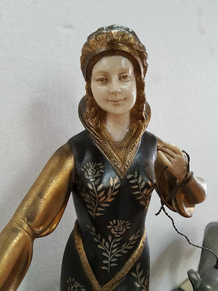 Signed Art Deco Figural Group