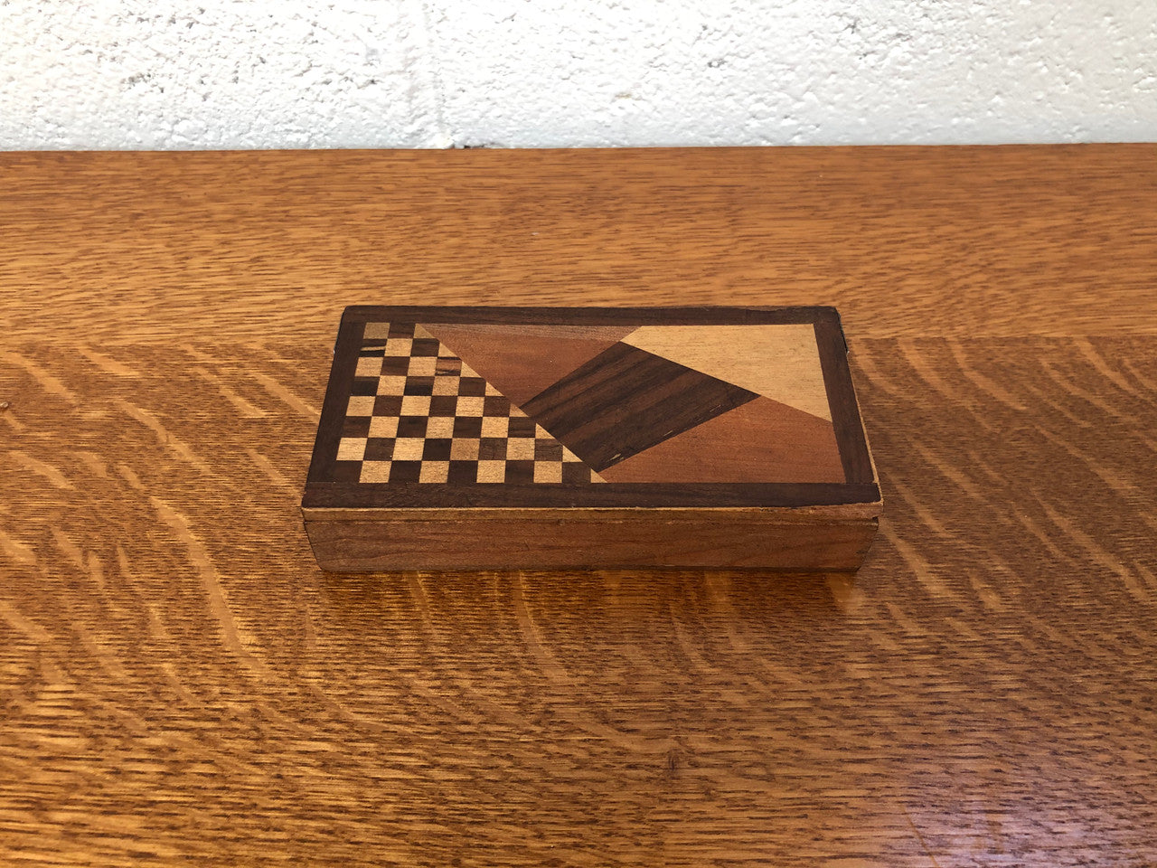 Vintage Parquetry Wooden Box