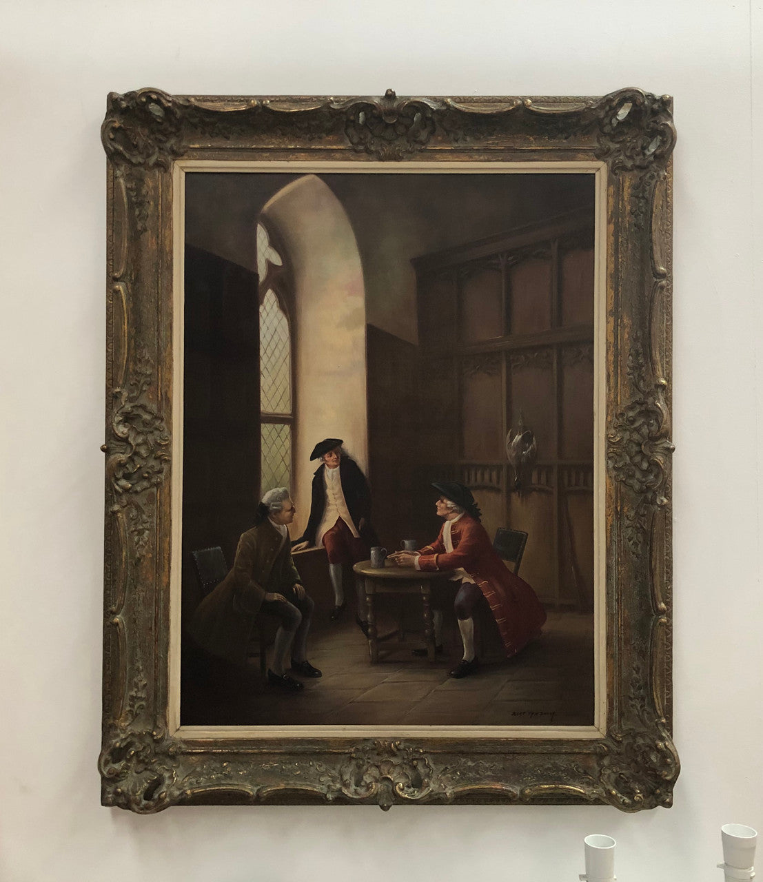 French Framed Original Oil On Canvas Signed