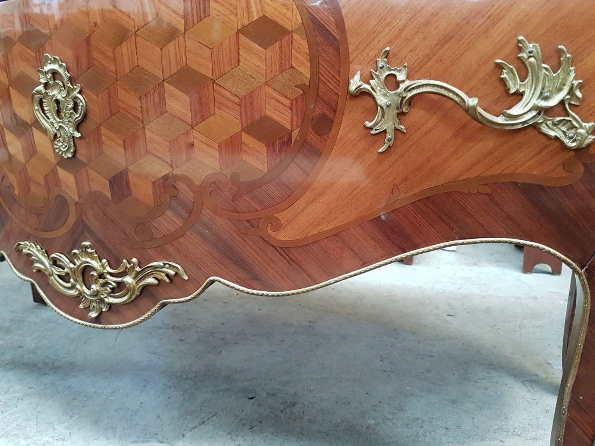 French 19th Century Parquetry Inlaid Commode