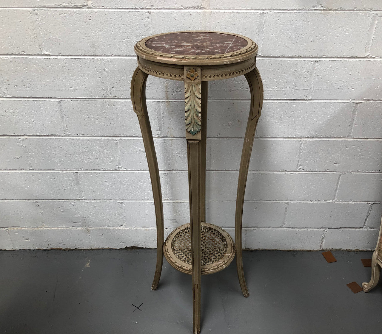 French Antique Painted Pedestal