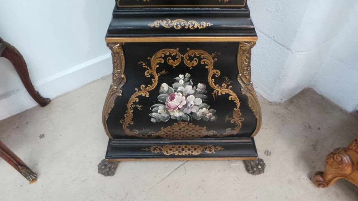 French Hand painted Grandmother clock