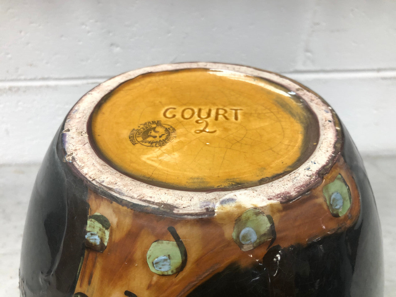 Rare Art Nouveau Phoenix Ware Antique Pottery Jardiniere