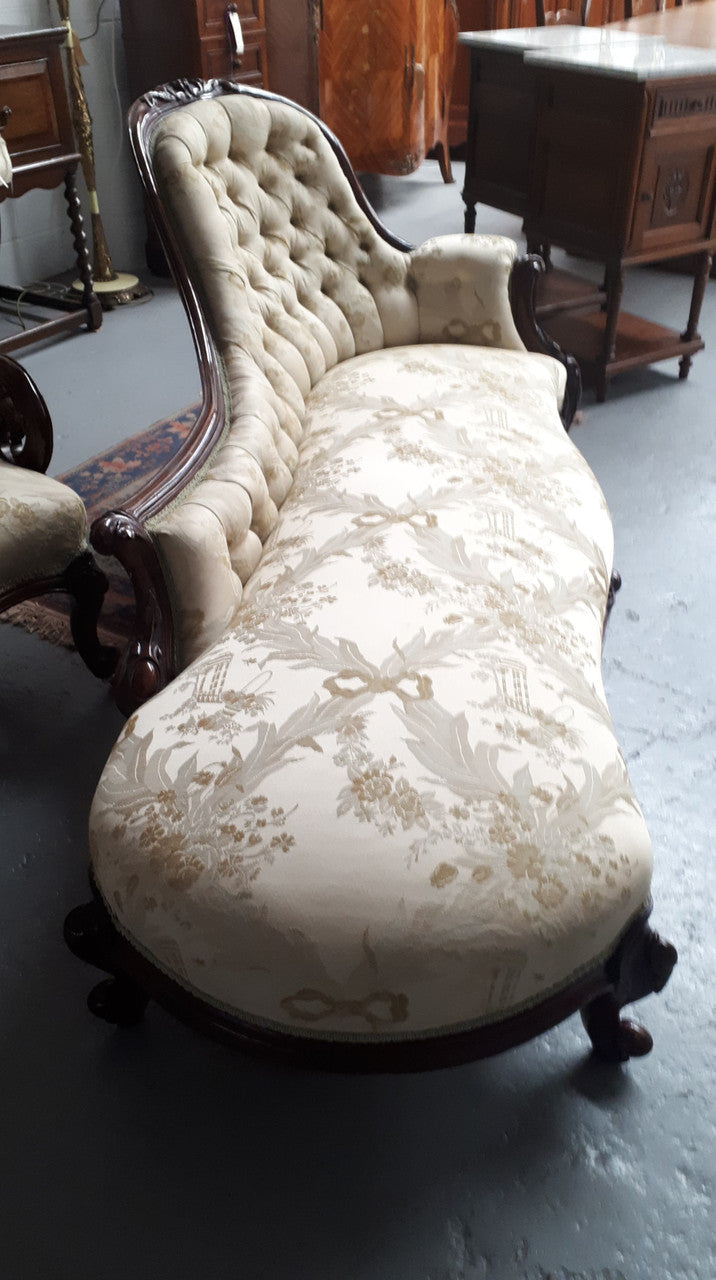 Mid Victorian Walnut Three Piece Lounge Suite