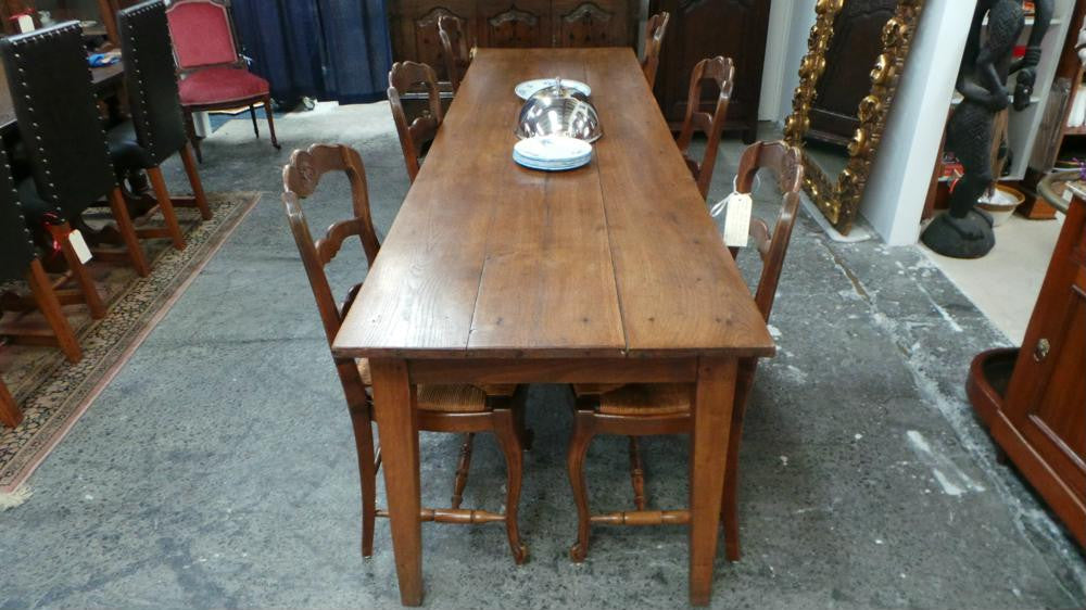 19th Century French Oak Farmhouse Table-1