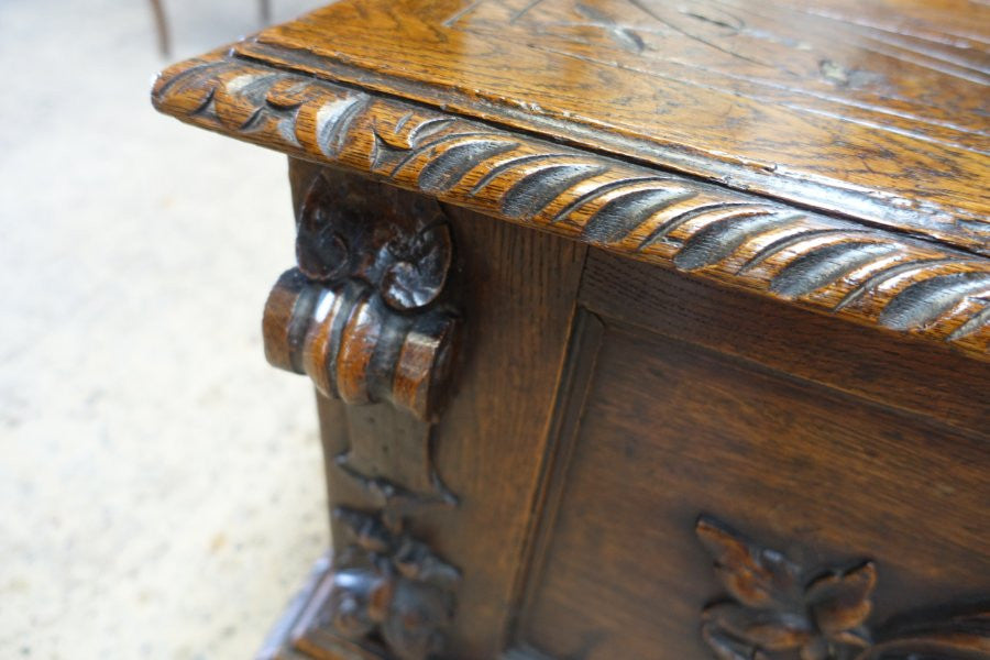 Antique French Oak Coffer-Blanket Box