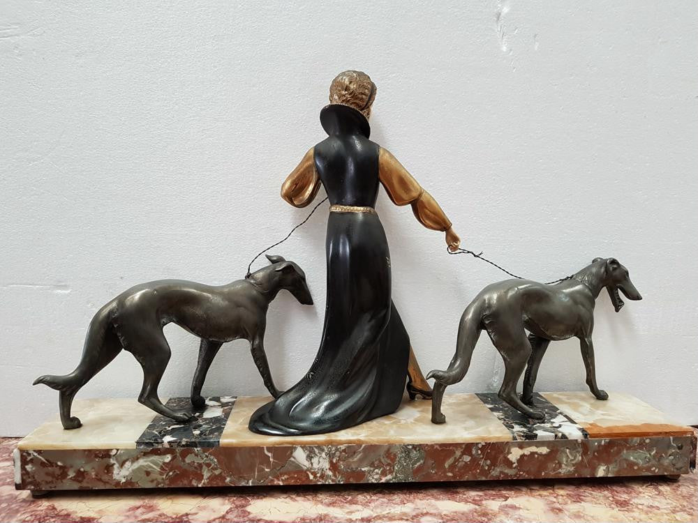 Signed Art Deco Figural Group