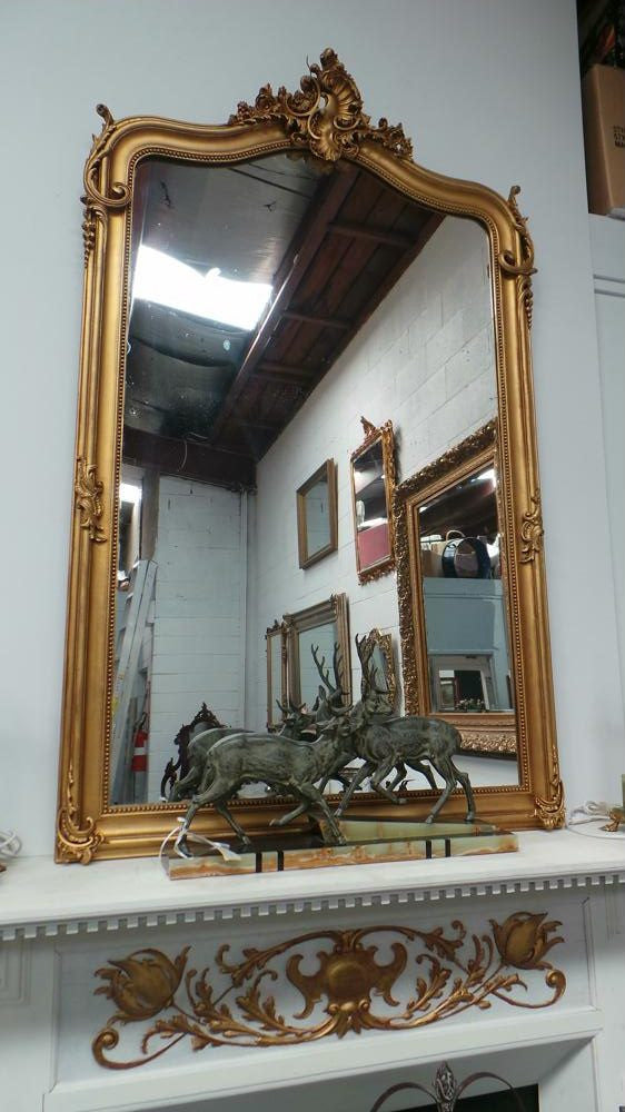French Gilded Decorative Napoleon III Style Mirror