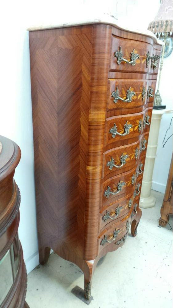 Antique French Marquetry Semainier