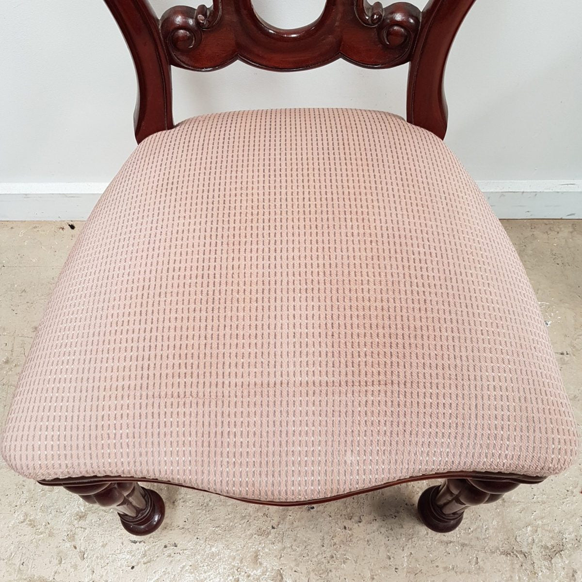 Eight Mahogany Reproduction Balloon Back Chairs