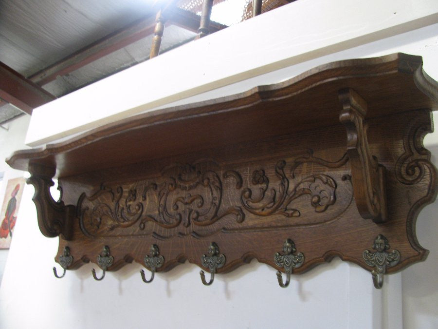 French Oak Coat - Hat Rack