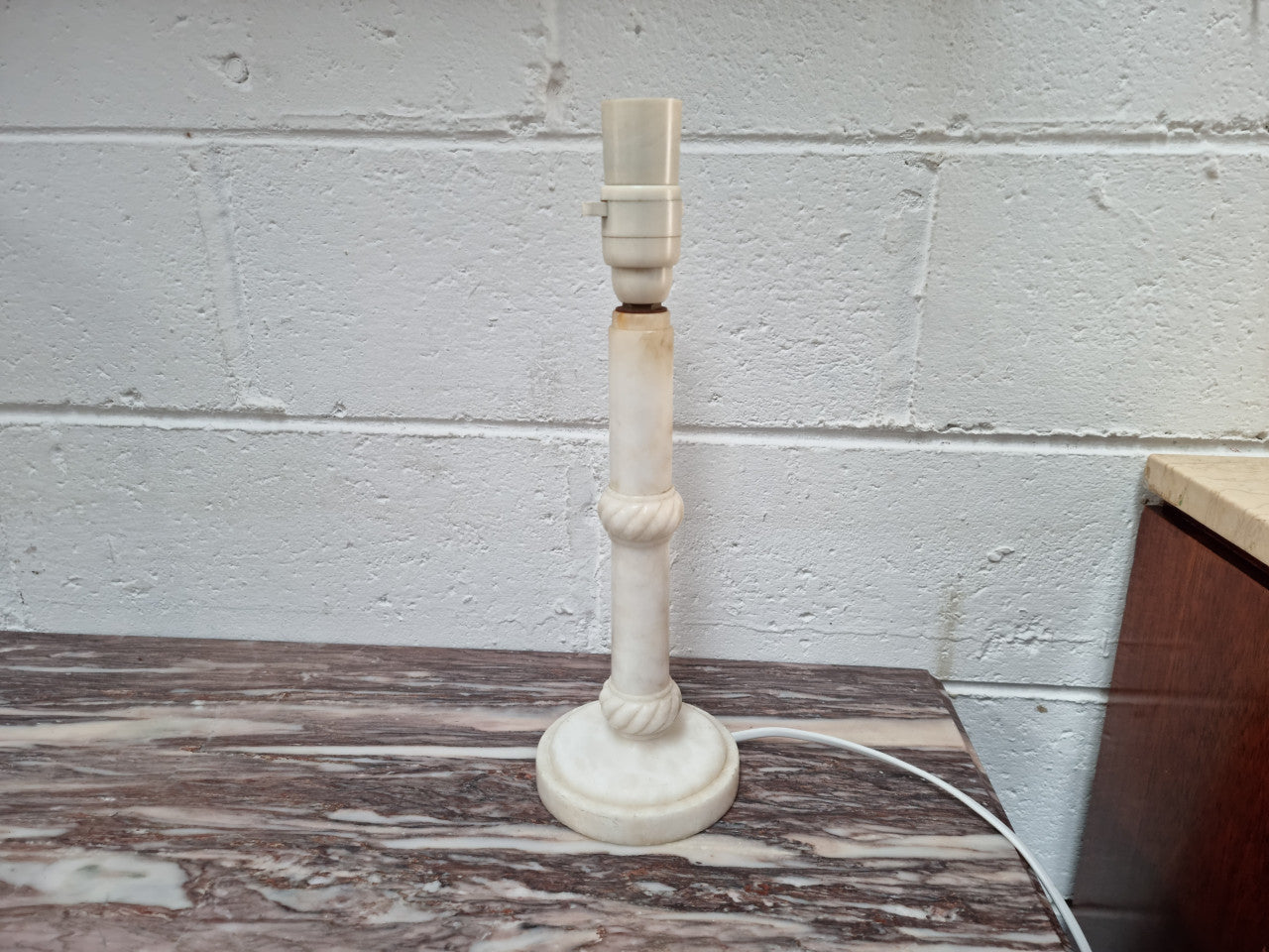 Vintage White Marble Table Lamp Base