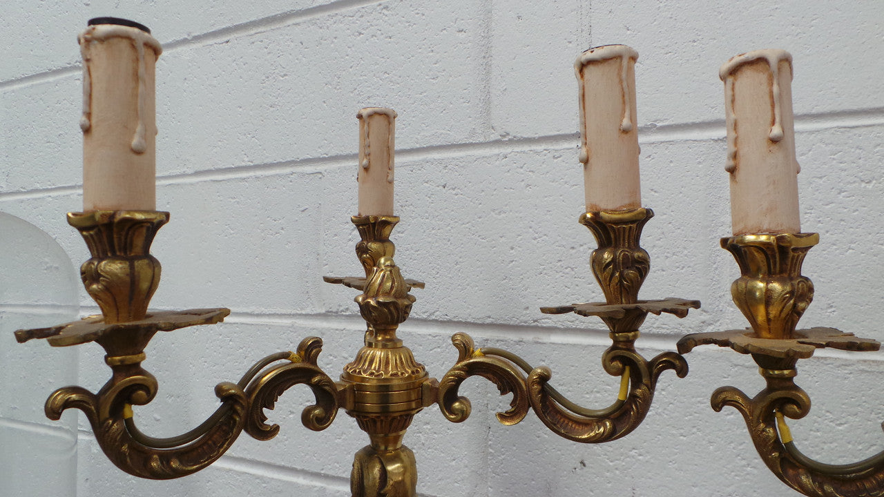 Gorgeous pair of Antique French Gilt Bronze Girandoles