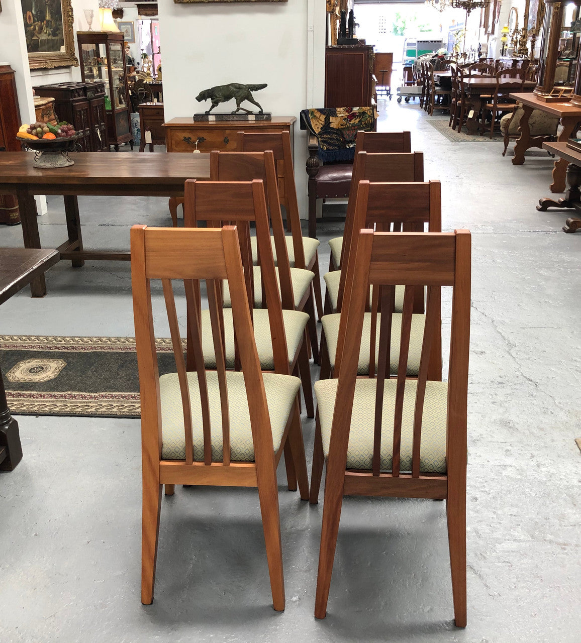 Set Of 8 Custom Made Mackintosh Style Dining Chairs