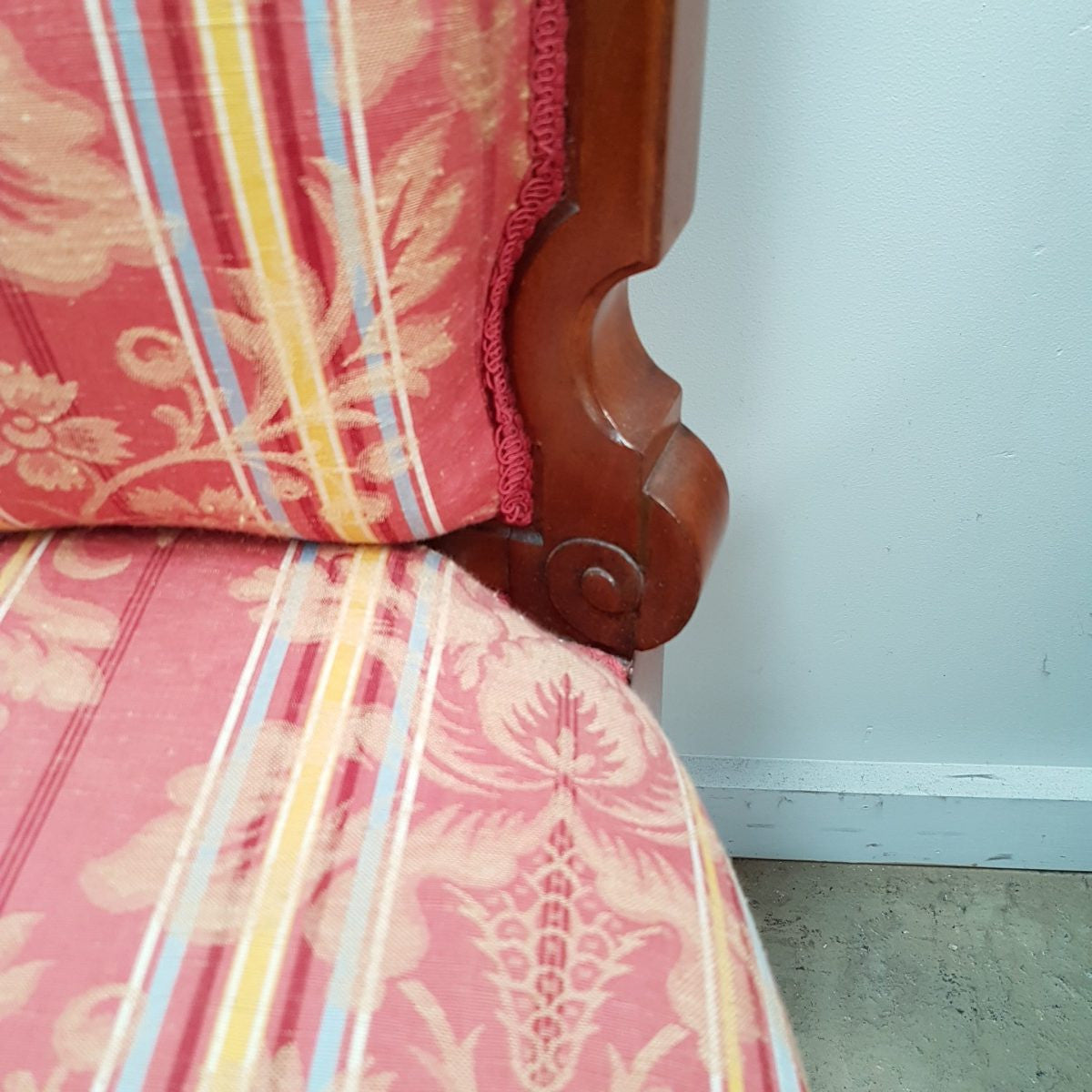 Set of 14 French Walnut Upholstered Chairs