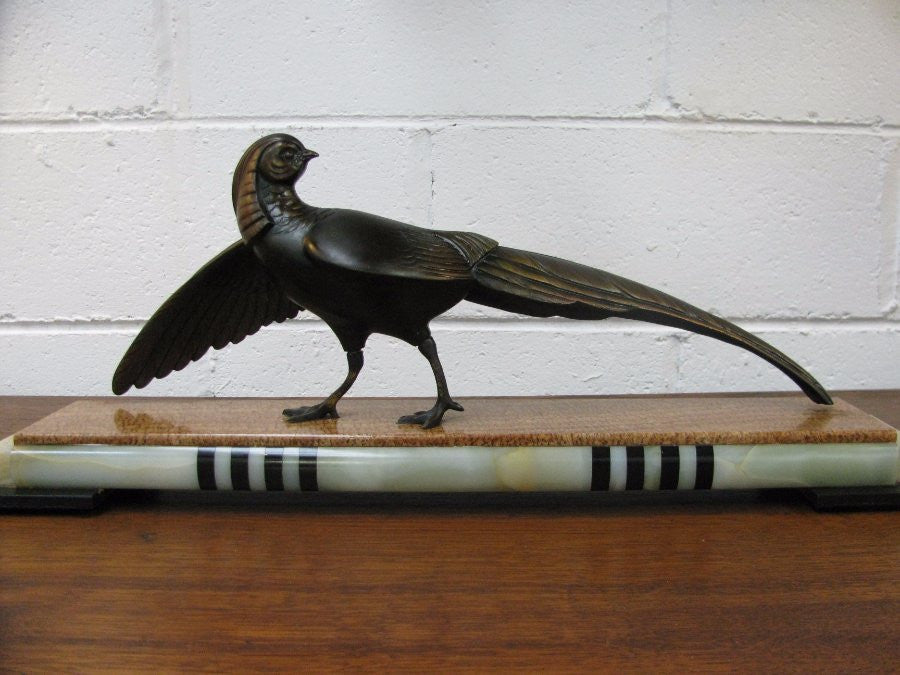 Art Deco Pheasant Statue