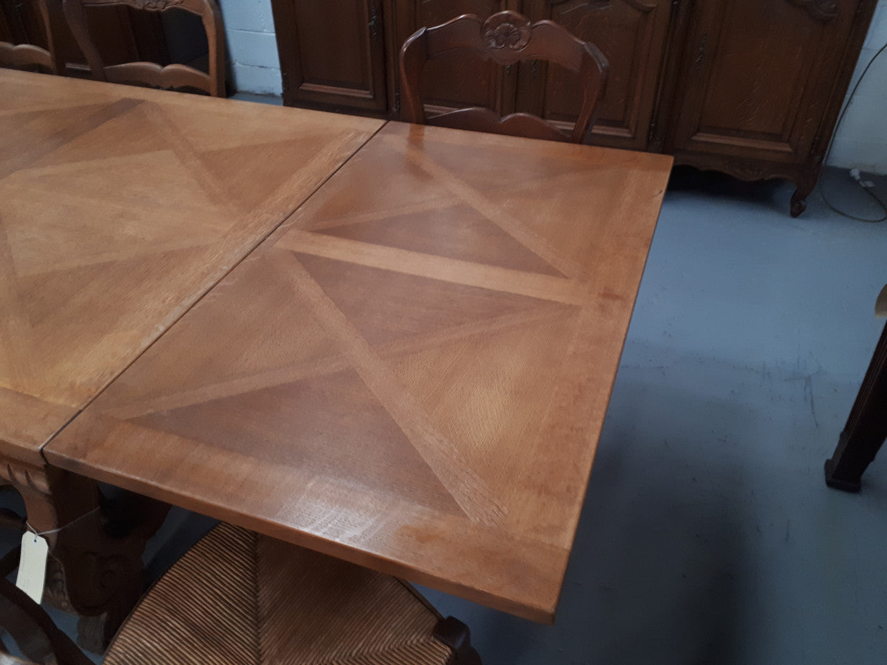 French Oak Spanish Style Extension Table