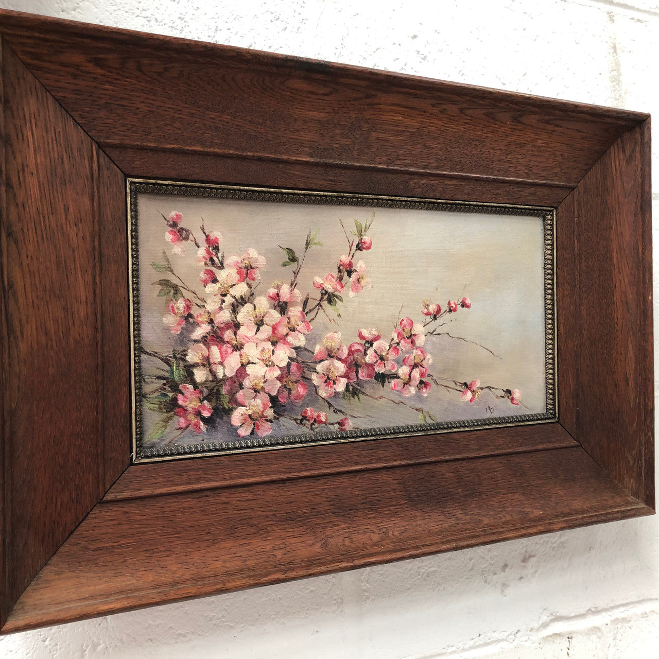 Beautiful Small Edwardian Oil On Canvas