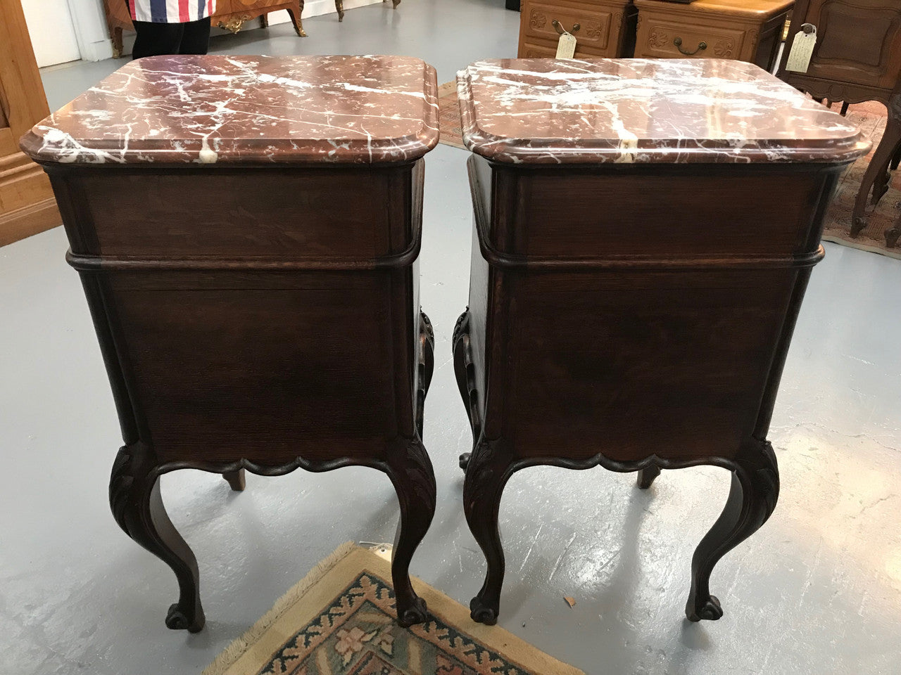 Fabulous Pair of French Louis XV Style Bedsides