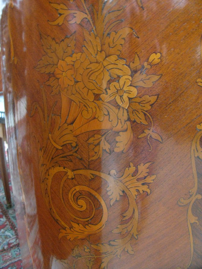 Antique French Walnut Marquetry Commode