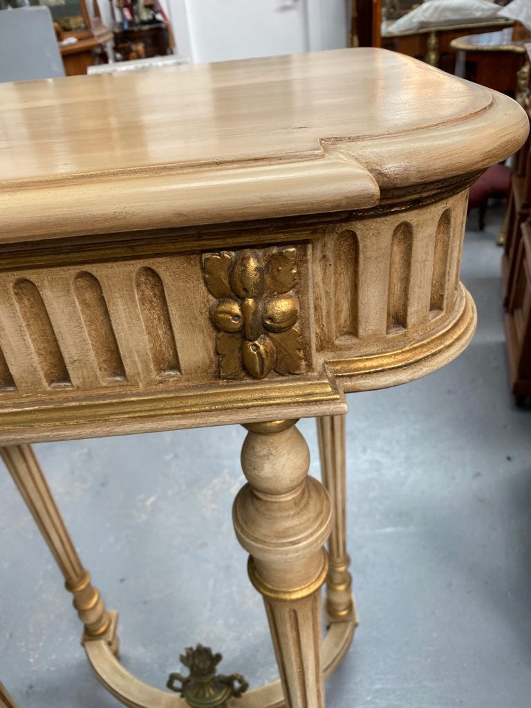 Antique French Louis XVI style painted tall side table/pedestal. Circa 1900 and it is in very good original condition.
