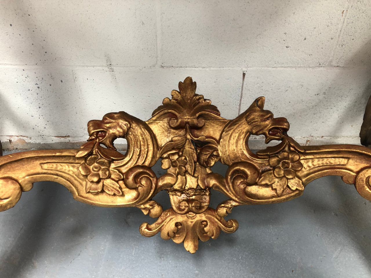 A very grand 19th century French marble top giltwood console. In very good original condition. Circa 1880.
