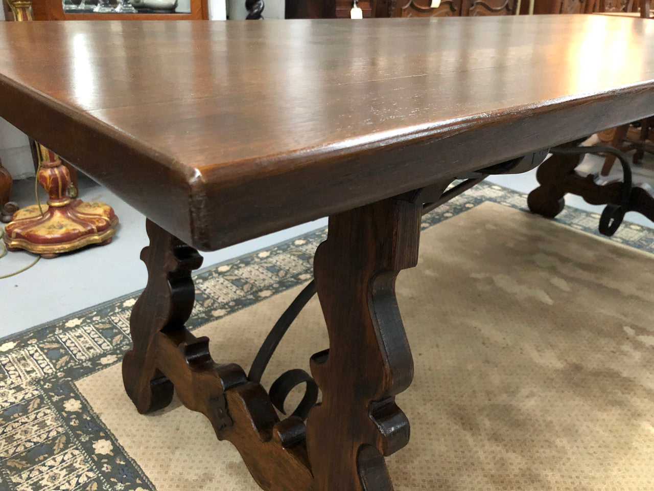 French Spanish Style Oak Dining Table