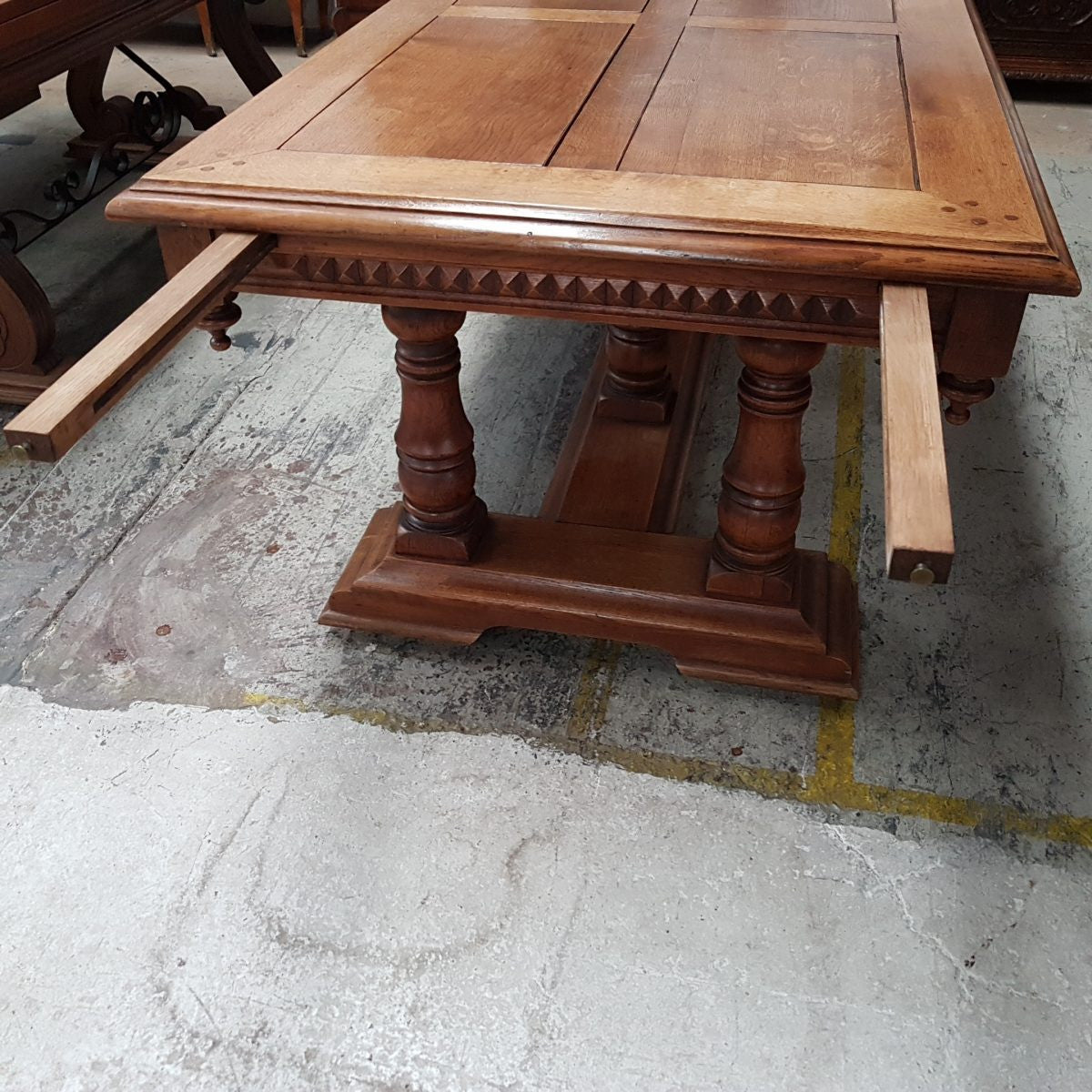 A Decorative Solid French Oak Farmhouse Table