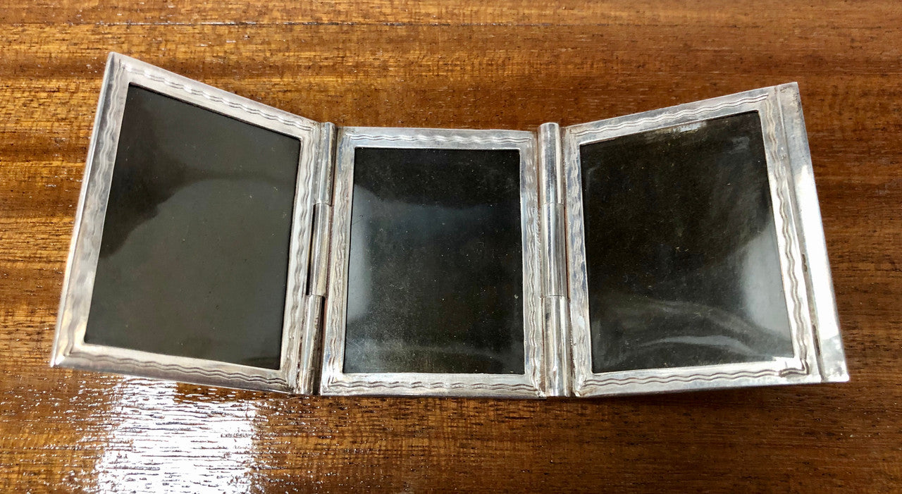 Antique Sterling Silver Folding Picture Frames